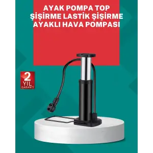Manuel Ayak Pompası Extra Güçlü Lastik Şişirme Pompası
