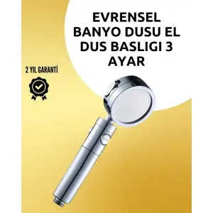 Masaj ve Yağmur Modlu Çok İşlevli Paslanmaz Çelik Duş Başlığı