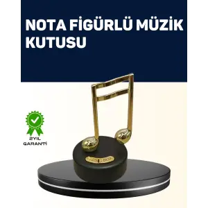 Melodious Music Altın Nota Figürlü Müzik Kutusu