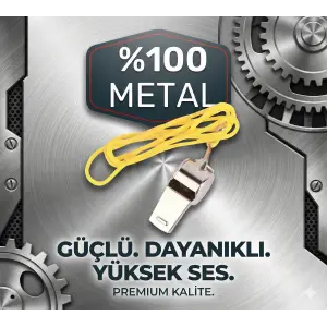 Metal Ipli Hakem ve Deprem Düdüğü (24lü)