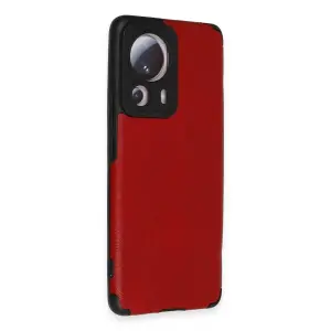 Mi 13 Lite Kılıf Loop Deri  - Kırmızı