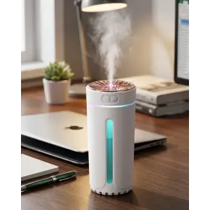 Mini Araç Nemlendirici 5 Esans Hediyeli USB Işıklı Koku Difüzörü