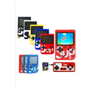 Mini atari oyun konsolu çift kollu nostalji oyunlu kırmızı renk bluetooth yok - Elektronik