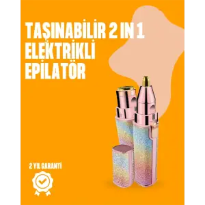Mini USB Şarjlı Elektrikli Epilatör – Kaş ve Yüz Tüy Temizliği İçin 2si 1 Arada