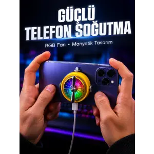 Mobil Oyuncular İçin RGB Işıklı Telefon Soğutucu
