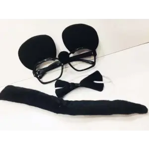 Mouse Gözlüğü Papyonu Kuyruğu Seti