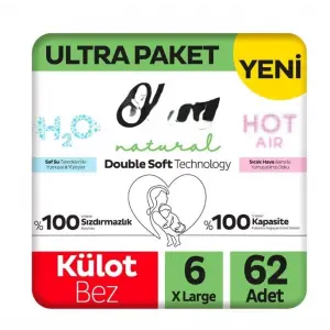 Natural Double Soft Külot Bez Ultra Paket 6 Beden 62 Adet