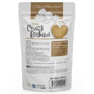 Natural Organik Cevizli Bisküvi 80gr
