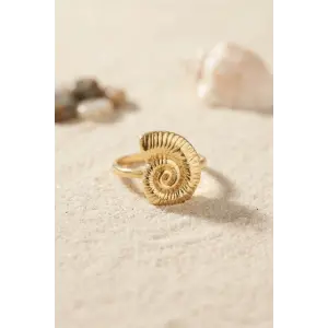 Nautilus Tasarım Gold Renk Kadın Yüzük