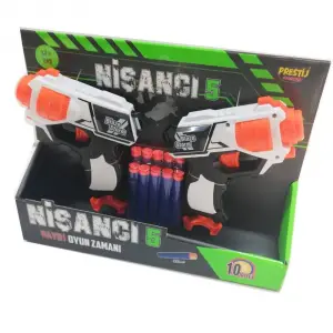 Nişancı Oyuncak Silah Sünger Atan 2li
