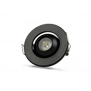 NOAS YL94 0201 Siyah Kasa 1W Led Spot 6500K Beyaz Işık