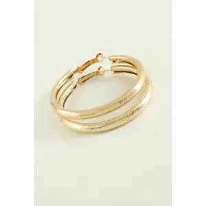Noktalı Boru Halka Küpe 3,5 cm