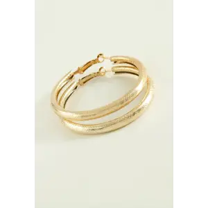 Noktalı Boru Halka Küpe 4,5 cm