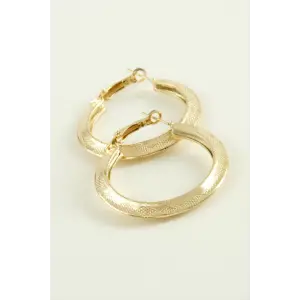 Noktalı Halka Küpe 4 cm
