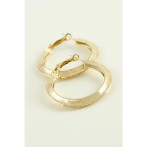 Noktalı Halka Küpe 4 cm
