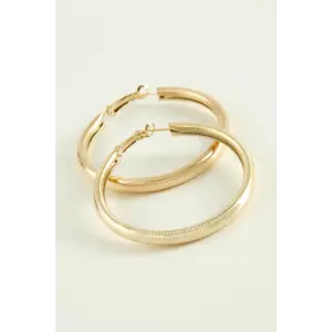 Noktalı Halka Küpe 4,5 cm