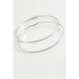 Noktalı Metal Halka Küpe 8-10 cm