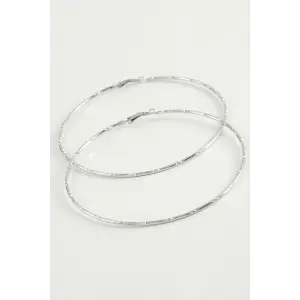 Noktalı Metal Halka Küpe 8-9-10 cm