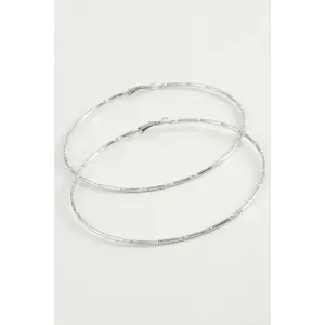 Noktalı Metal Halka Küpe 8-9-10 cm