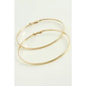 Noktalı Metal Halka Küpe 9-10 cm