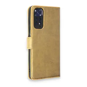 Note 11 Pro Kılıf Trend S Plus Kapaklı Kılıf - Gold
