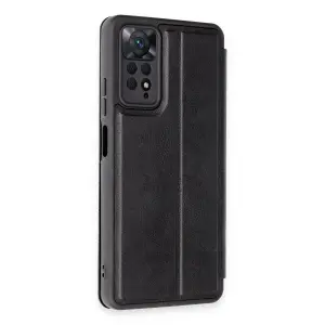 Note 12 Pro 4g Kılıf Flip Cover - Siyah