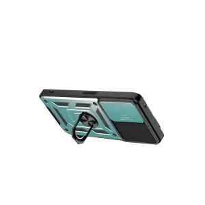 Note 13 4g Kılıf Pars Lens Yüzüklü  - Yeşil