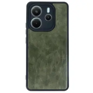 Note 14 4g Kılıf Aras Deri Kapak - Koyu Yeşil