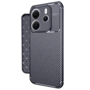 Note 14 4g Kılıf Auto Fus Karbon Kapak - Lacivert