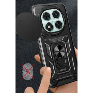Note 14 Pro 5g Kılıf Pars Lens Yüzüklü  - Yeşil