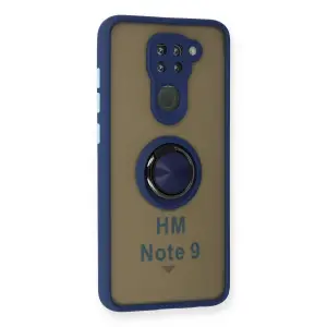 Note 9 Kılıf Montreal Yüzüklü  Kapak - Lacivert