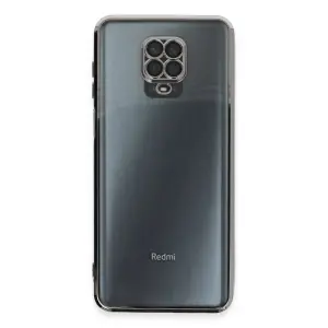 Note 9 Pro Kılıf  Lensli  - Gümüş