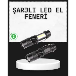 Odak Ayarlı 2000 Lümen Şarjlı LED El Feneri