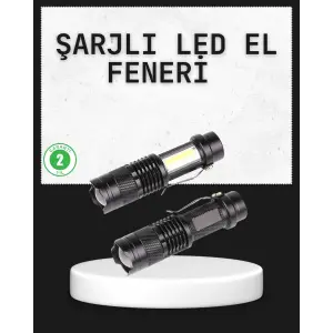 Odak Ayarlı 2000 Lümen Şarjlı LED El Feneri