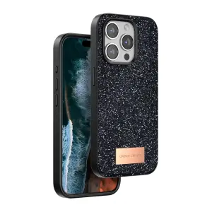 Onegif Apple İphone 15 Pro Bright Simli Kapak - Siyah