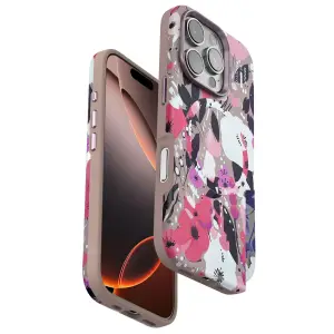 Onegif Apple İphone 16 Pro Flower Series Magsafe Kapak - Pembe