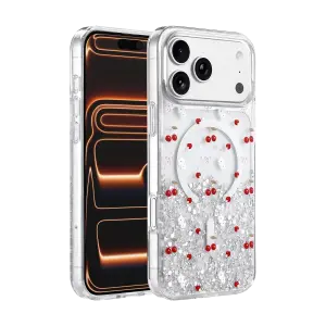 Onegif Apple İphone 17 Pro Max Misk Simli Magsafe Kapak - Desen 5