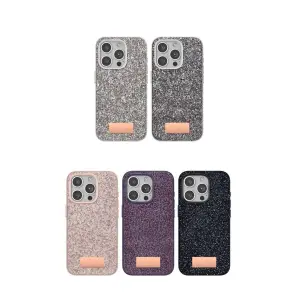 Onegif İphone 14 Pro Bright Simli Kapak - Derin Mor