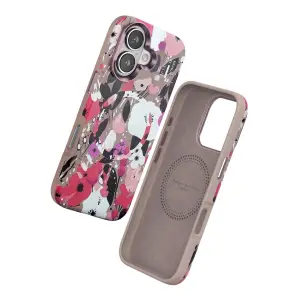 Onegif İphone 16 Flower Series Magsafe Kapak - Pembe