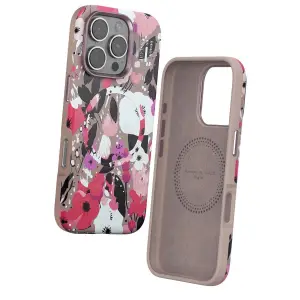 Onegif  İphone 16 Pro Max Flower Series Magsafe Kapak - Pembe