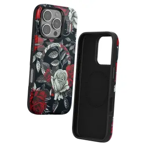 Onegif İphone 16 Pro Max Flower Series Magsafe Kapak - Siyah