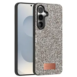 Onegif Samsung Galaxy S25 Bright Simli Kapak - Gümüş