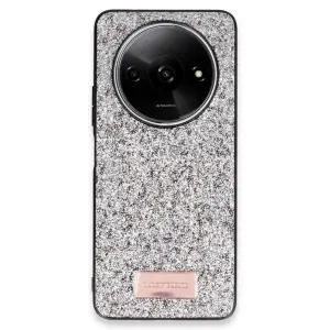Onegif Xiaomi Redmi A3 4g Bright Simli Kapak - Gümüş