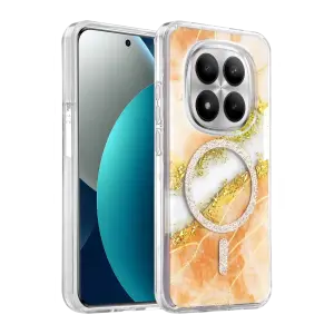 Onegif Xiaomi Redmi Note 15 Pro 4g Lotus Simli Magsafe Kapak - Turuncu