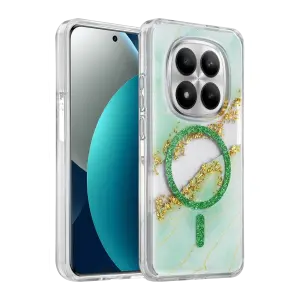 Onegif Xiaomi Redmi Note 15 Pro 4g Lotus Simli Magsafe Kapak - Yeşil