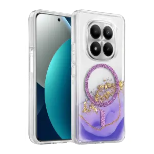 Onegif Xiaomi Redmi Note 15 Pro Plus 5g Lotus Simli Magsafe Kapak - Mor