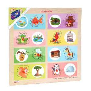 ONY-363-364 Ahşap Tutmalı Eşleştirme Hangi Hayvan Nerede Yaşar