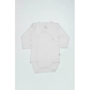 Organik Natural Basic Style Kruvaze Uzun Kol Body BS17102 Beyaz