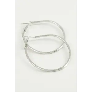 Oval Halka Küpe 4,5 cm