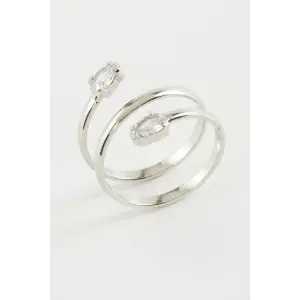 Oval Zirkon Taşlı Yüzük